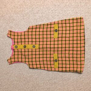 Mini Boden Pink and Black Houndstooth Dress